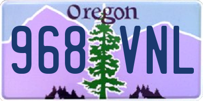 OR license plate 968VNL