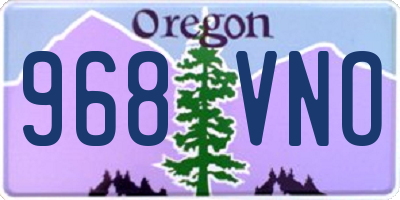 OR license plate 968VNO