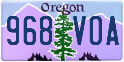 OR license plate 968VOA