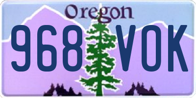 OR license plate 968VOK