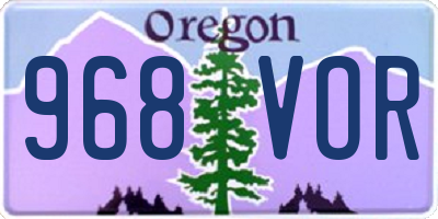 OR license plate 968VOR