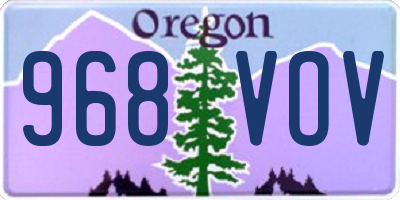 OR license plate 968VOV