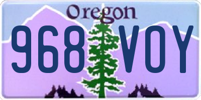 OR license plate 968VOY