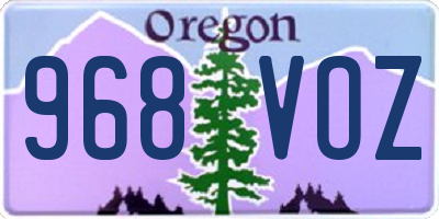 OR license plate 968VOZ