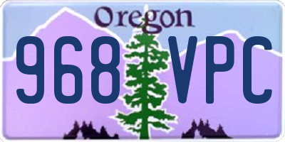 OR license plate 968VPC