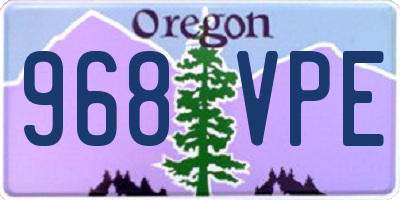 OR license plate 968VPE