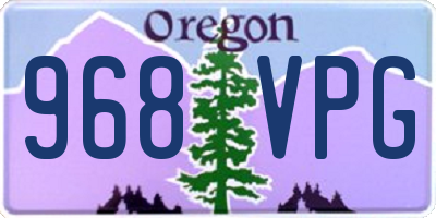 OR license plate 968VPG