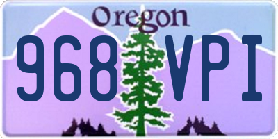 OR license plate 968VPI