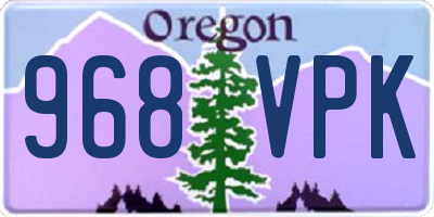 OR license plate 968VPK