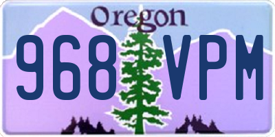 OR license plate 968VPM