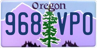 OR license plate 968VPO