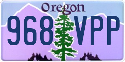 OR license plate 968VPP