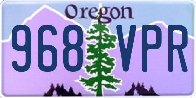 OR license plate 968VPR