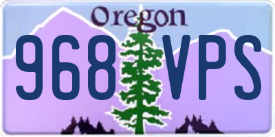 OR license plate 968VPS