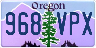 OR license plate 968VPX