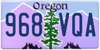 OR license plate 968VQA