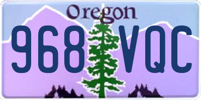 OR license plate 968VQC