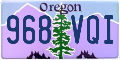 OR license plate 968VQI