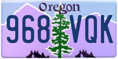OR license plate 968VQK