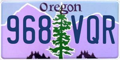 OR license plate 968VQR