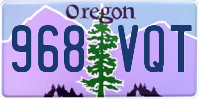 OR license plate 968VQT