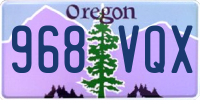 OR license plate 968VQX