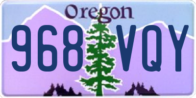 OR license plate 968VQY