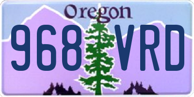 OR license plate 968VRD