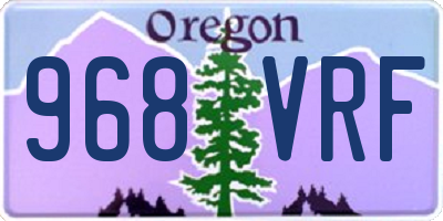 OR license plate 968VRF