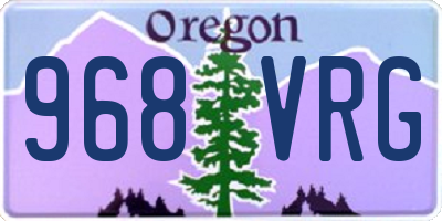 OR license plate 968VRG