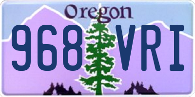 OR license plate 968VRI