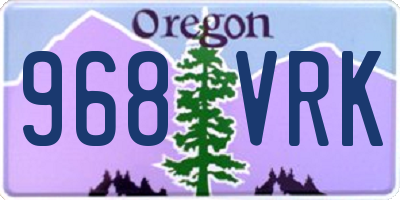 OR license plate 968VRK