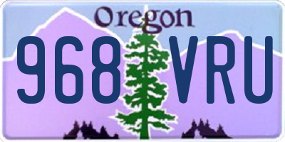 OR license plate 968VRU