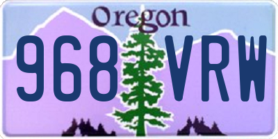 OR license plate 968VRW