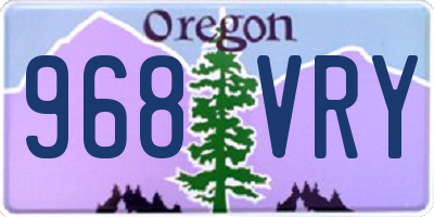 OR license plate 968VRY