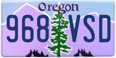 OR license plate 968VSD