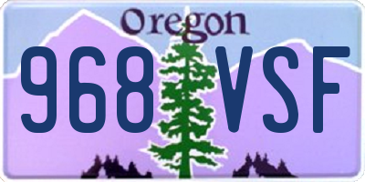OR license plate 968VSF