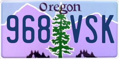 OR license plate 968VSK