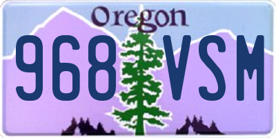 OR license plate 968VSM