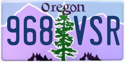 OR license plate 968VSR