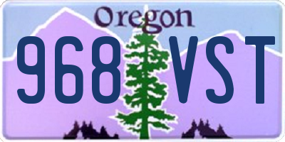 OR license plate 968VST