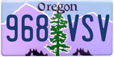 OR license plate 968VSV