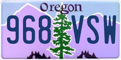 OR license plate 968VSW