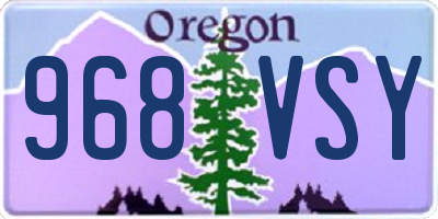 OR license plate 968VSY