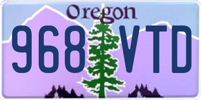 OR license plate 968VTD