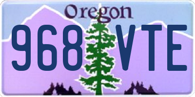 OR license plate 968VTE