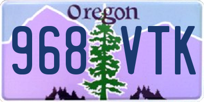 OR license plate 968VTK