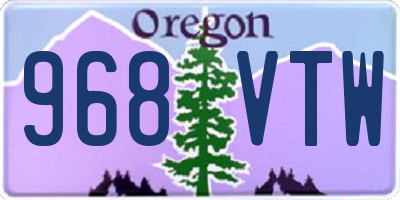 OR license plate 968VTW