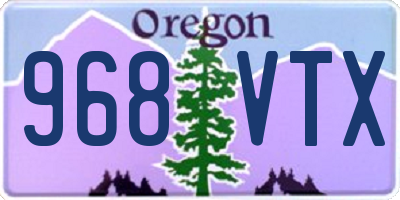 OR license plate 968VTX