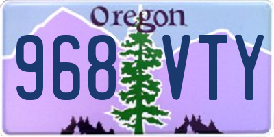 OR license plate 968VTY